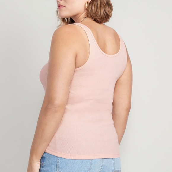 NWT OLD NAVY First-Layer Rib-Knit Tank Top Color: Pink Bamboo - Picture 6 of 7